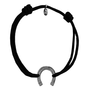 Bracelet Ourasi Noirci  Grand modèle sur cordon 1,2mm au choix - Fermoir 18mm - 1,25 Gr.